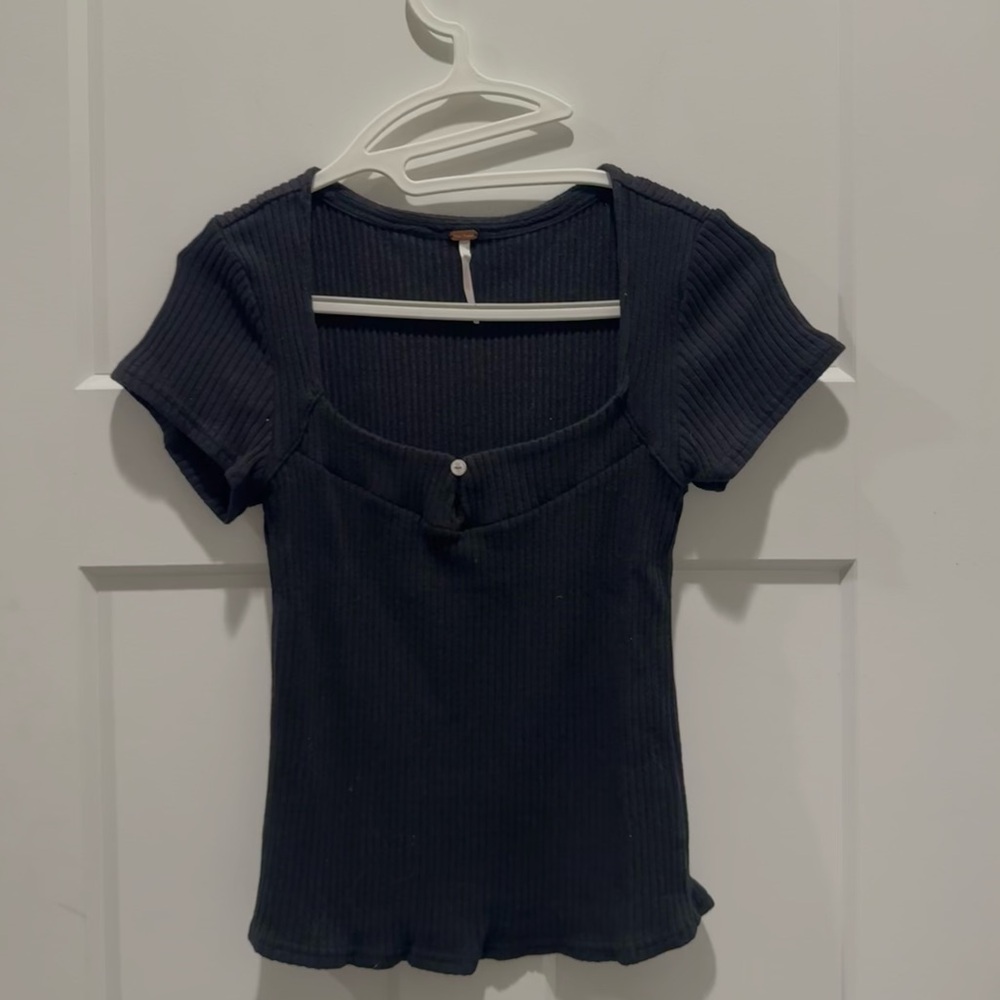 Free People Square Neck Rib Top